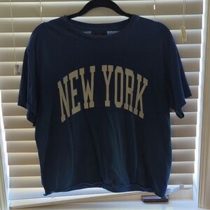 Retrobrand Los Angeles Blue Crewneck T-Shirt